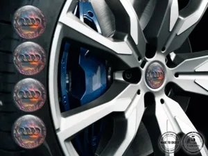 Audi Dome-Sticker-Logo Premium Silikon-Design